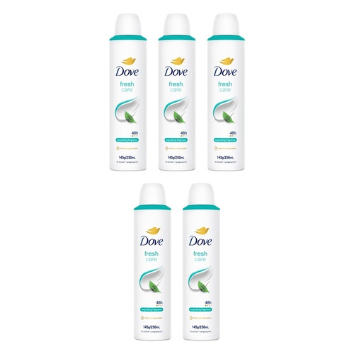 Dove Fresh 48h Anti-Perspirant 1/4 Moisturising Cream Citrus Scent Pack of 5