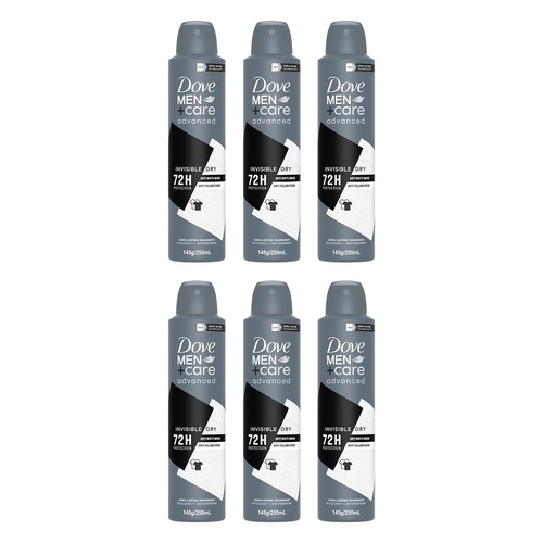 Dove Men+Care Advanced Anti-Perspirant Invisible Dry 250mL Pack of 6