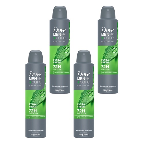 Dove Men+Care Advanced Anti-Perspirant Extra Fresh 250mL Pack of 4