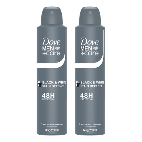 Dove Men+Care Stain Defense Antiperspirant Aerosol 250mL Pack of 2