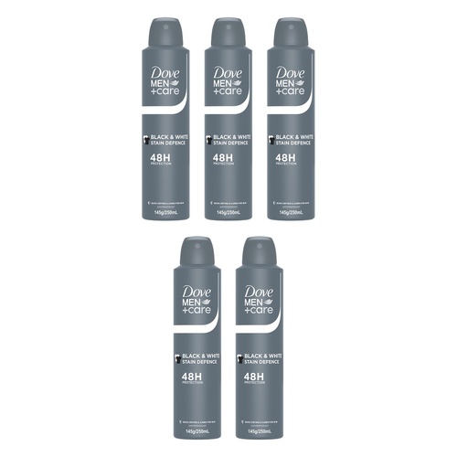 Dove Men+Care Stain Defense Antiperspirant Aerosol 250mL Pack of 5