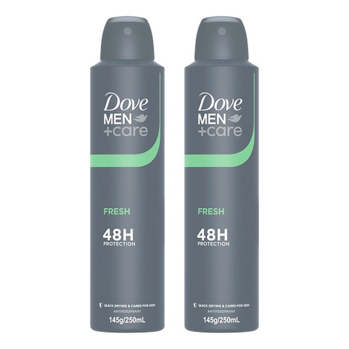 Dove Men+Care Fresh Protection + Comfort Anti-Perspirant 250mL Pack of 2