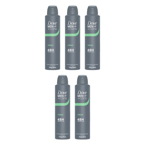 Dove Men+Care Fresh Protection + Comfort Anti-Perspirant 250mL Pack of 5