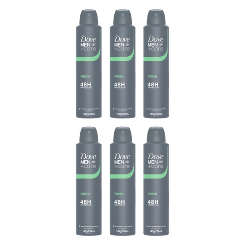 Dove Men+Care Fresh Protection + Comfort Anti-Perspirant 250mL Pack of 6