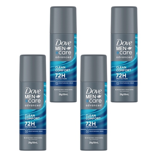Dove Men+Care Advanced Clean Comfort Anti-Perspirant 50mL Pack of 4
