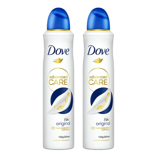 Dove Advanced Care Antiperspirant Aerosol Original 250mL Pack of 2