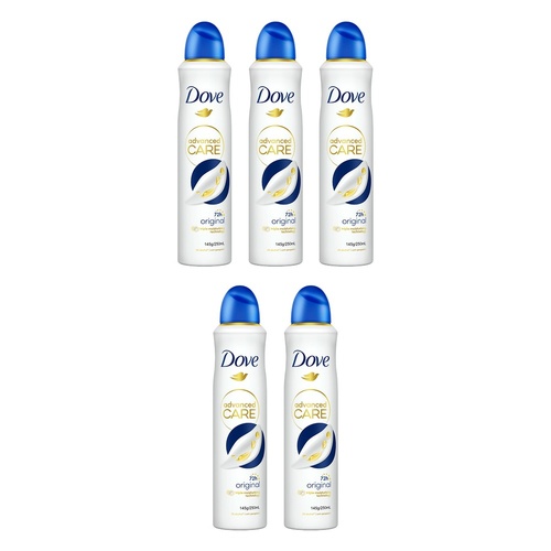 Dove Advanced Care Antiperspirant Aerosol Original 250mL Pack of 5
