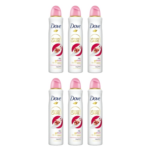 Dove Advanced Care 72H Go Fresh Antiperspirant Pomegranate & Lemon Pack of 6