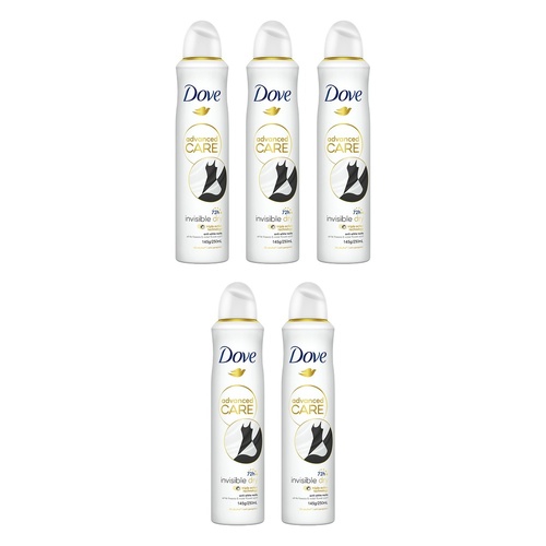 Dove Advanced Care Anti-Perspirant Invisible Dry 250mL Pack of 5