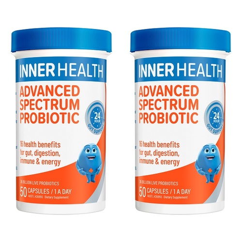 Inner Health Advanced Spectrum Probiotic 50 Capsules Pack of 2