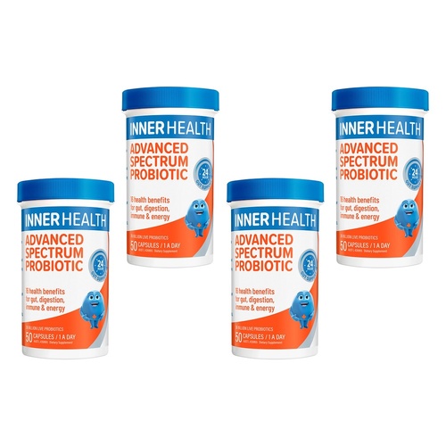 Inner Health Advanced Spectrum Probiotic 50 Capsules Pack of 4