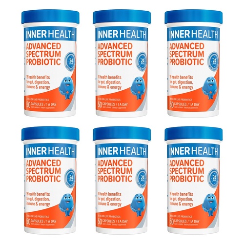 Inner Health Advanced Spectrum Probiotic 50 Capsules Pack of 6