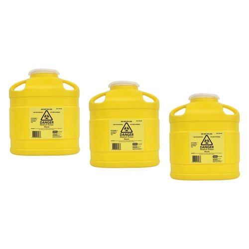 Aero Hazard Sharps Container 5L Pack of 3