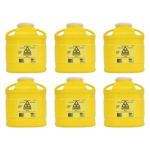 Aero Hazard Sharps Container 5L Pack of 6