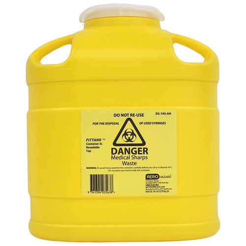 Aero Hazard Sharps Container 5L