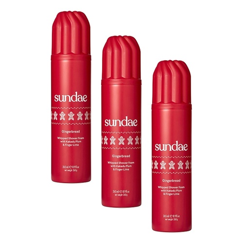 Sundae Gingerbread Shower Foam 265mL x 6 Bundle of 3
