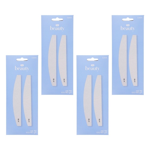 Pharmacy Health Nail File 100/180 Grit Pack of 4