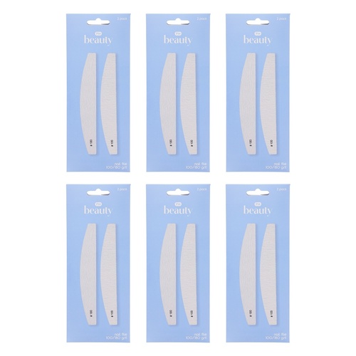 Pharmacy Health Nail File 100/180 Grit Pack of 6