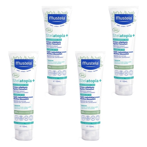 Mustela Stelatopia+ Lipid Replenishing Cream 150mL Pack of 4