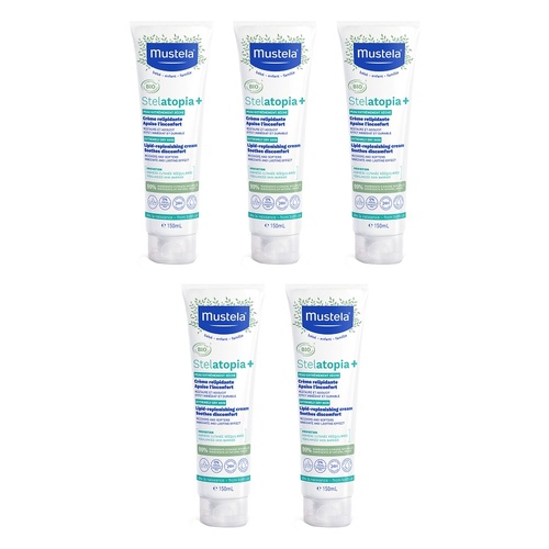 Mustela Stelatopia+ Lipid Replenishing Cream 150mL Pack of 5