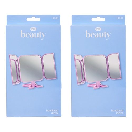 Pharmacy Health Handheld Mirror Pink Pack of 2