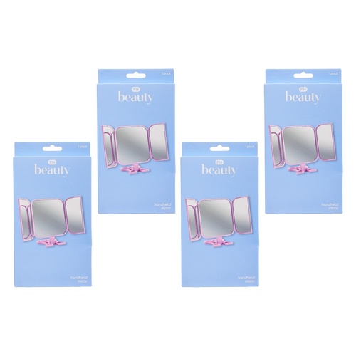 Pharmacy Health Handheld Mirror Pink Pack of 4