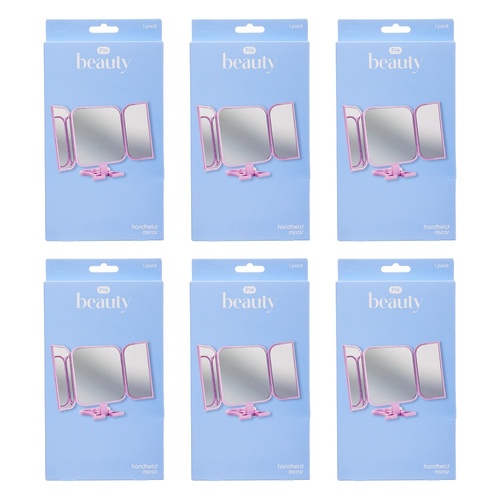 Pharmacy Health Handheld Mirror Pink Pack of 6