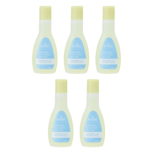 Pharmacy Health Nail Polish Remover Strengthening 125mL Pack of 5