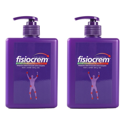 Fisiocrem Solugel Massage Gel 500g Pack of 2