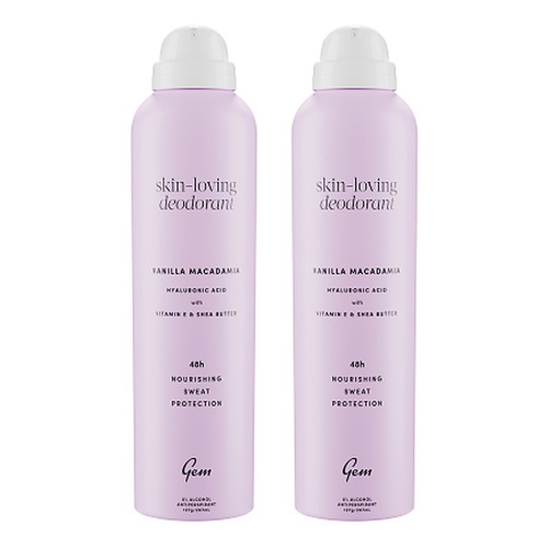 GEM Skin Loving Deodorant Vanilla & Macadamia 207mL Pack of 2