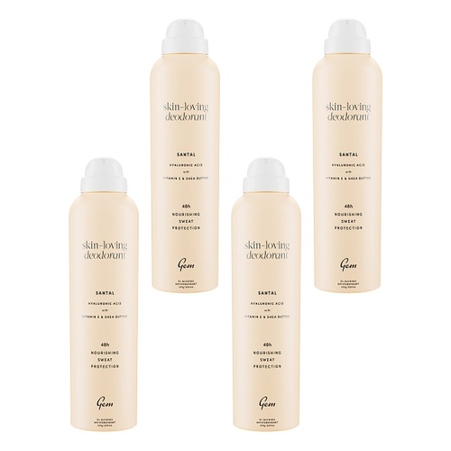 Gem Skin Loving Deodorant Santal 207mL Pack of 4