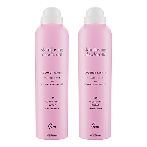 GEM Skin Loving Deodorant Coconut Vanilla 207mL Pack of 2