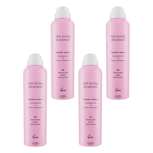 GEM Skin Loving Deodorant Coconut Vanilla 207mL Pack of 4
