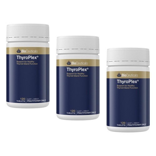 Bioceuticals ThyroPlex Thyroid Support 120 Tablets Pack of 3