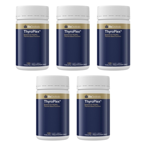 Bioceuticals ThyroPlex Thyroid Support 120 Tablets Pack of 5