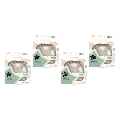 Tommee Tippee SofteeChew Teething Toy 3m+ Multi Pack of 4