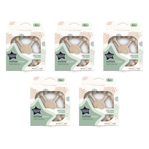 Tommee Tippee SofteeChew Teething Toy 3m+ Multi Pack of 5