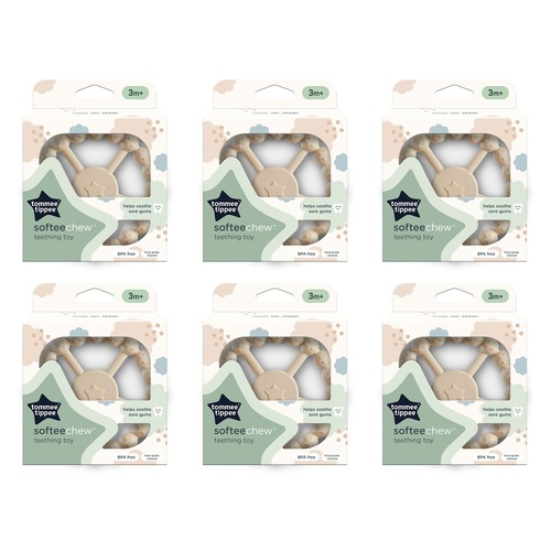 Tommee Tippee SofteeChew Teething Toy 3m+ Multi Pack of 6