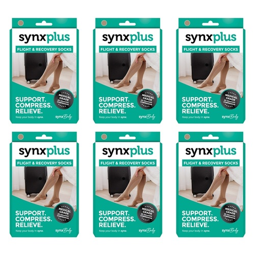 Synx Plus Flight & Recovery Socks Large Pack of 6