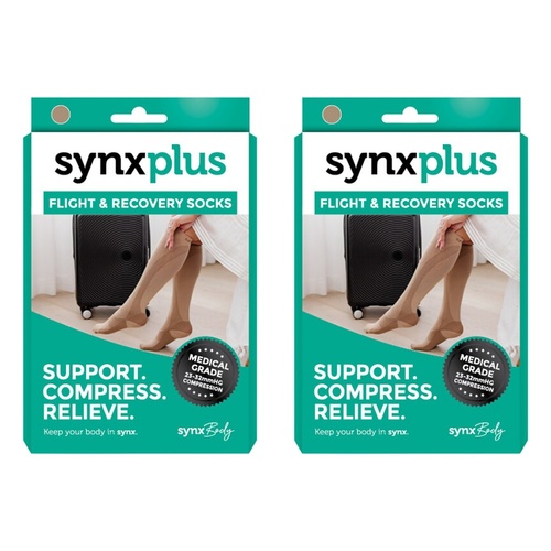 Synx Plus Flight & Recovery Socks Extra Large Pack of 2