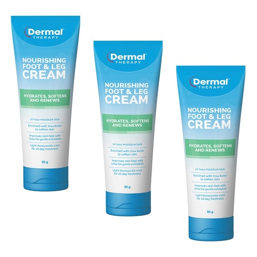 Dermal Therapy Nourishing Foot and Leg Cream 85g Pack of 3