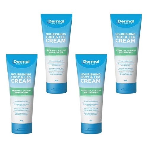 Dermal Therapy Nourishing Foot and Leg Cream 85g Pack of 4