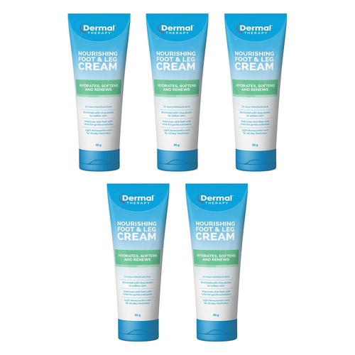 Dermal Therapy Nourishing Foot and Leg Cream 85g Pack of 5