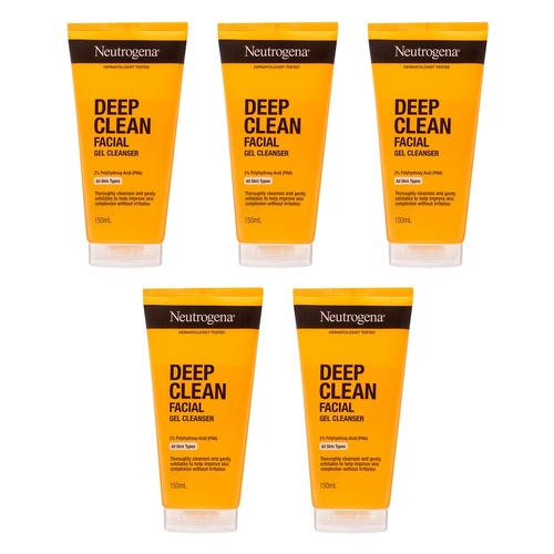Neutrogena® Deep Clean Facial Gel Cleanser 150g Pack of 5