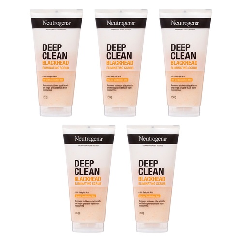 Neutrogena® Deep Clean Blackhead Eliminating Scrub 150g Pack of 5