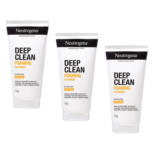 Neutrogena® Deep Clean Foaming Cleanser 150g Pack of 3