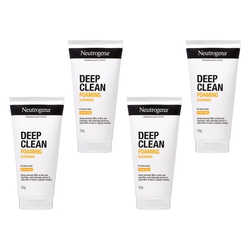 Neutrogena® Deep Clean Foaming Cleanser 150g Pack of 4