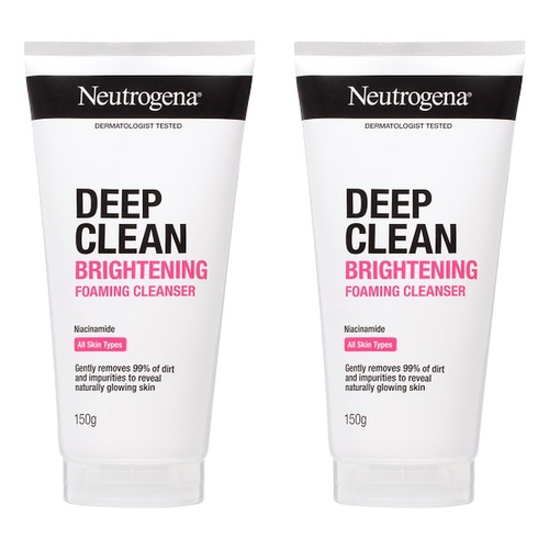 Neutrogena® Deep Clean Brightening Foaming Cleanser 150g Pack of 2