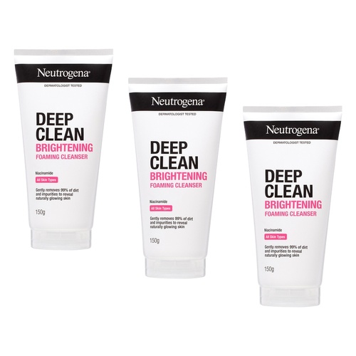 Neutrogena® Deep Clean Brightening Foaming Cleanser 150g Pack of 3