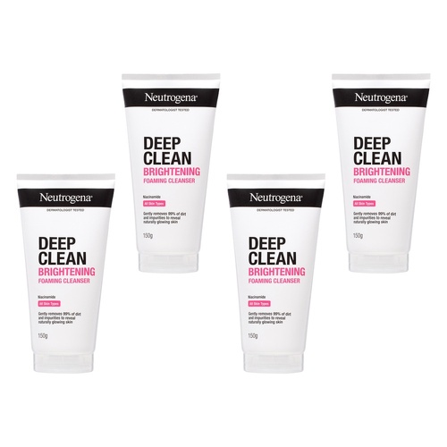 Neutrogena® Deep Clean Brightening Foaming Cleanser 150g Pack of 4